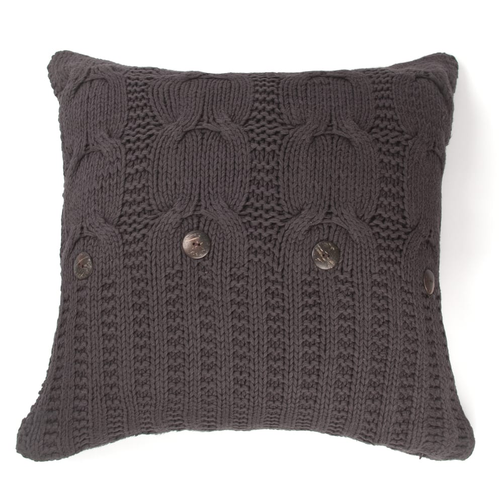 Chima Cable Knit Cotton Throw Pillow