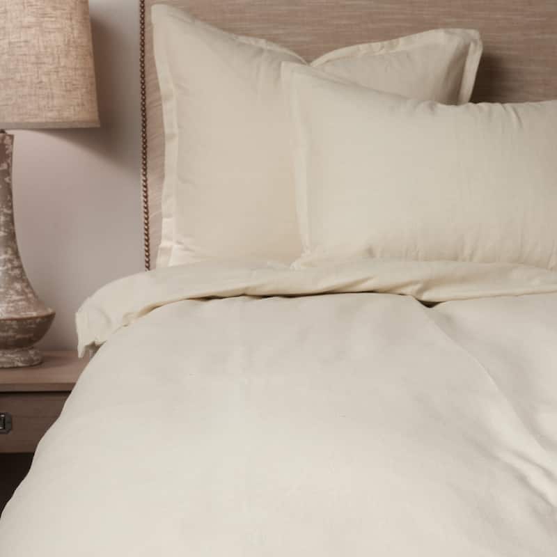 Collen Cotton Duvet Cover - Ivory - King