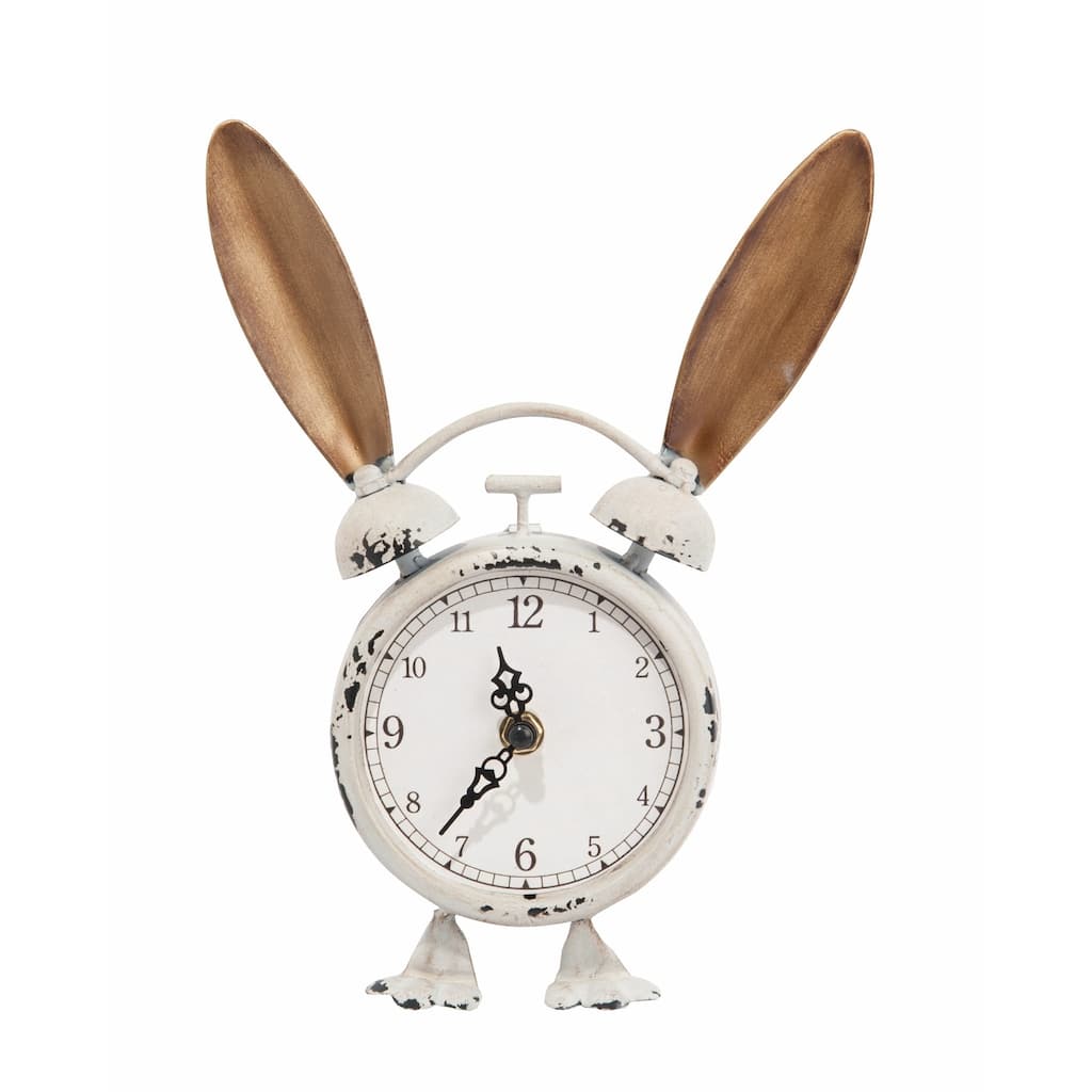 Transpac Metal Bunny Clock