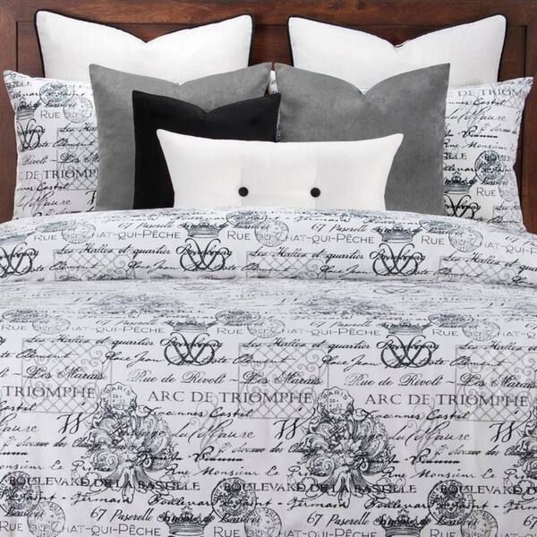 Shop Siscovers Promenade 6 Piece French Script Luxury Cotton Duvet