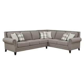 Country Sectional Sofas Online At Our Best Emerald Home Willow Creek Gray Left Facing Sectional