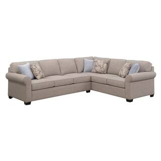 Polyester Emerald Home Furnishings Furniture For Less Emerald Home Angelica Ecru Brownstone 2pc Sectional U4351 34 12 05 K