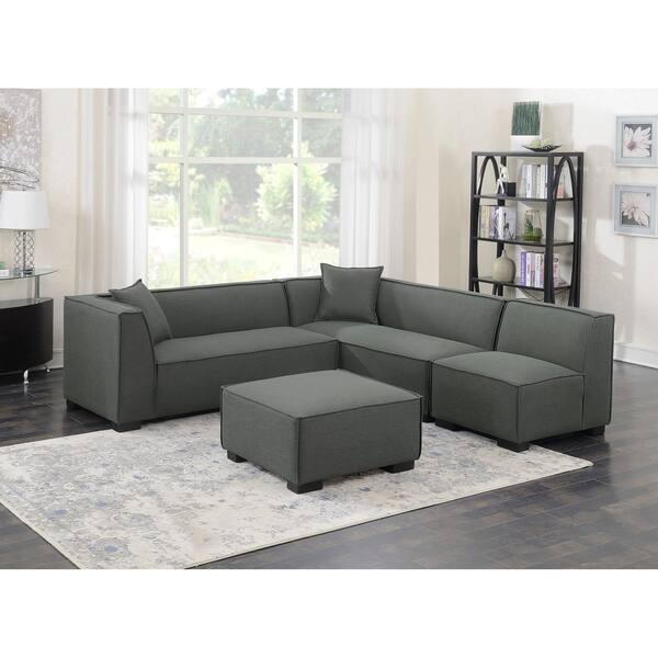 Shop Emerald Home Lonnie Cinder Gray Modular Sectional With
