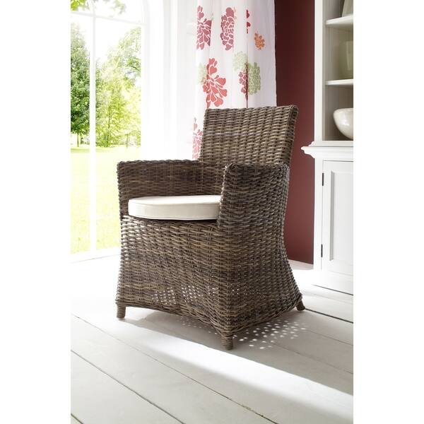 NovaSolo Kubu Rattan Dining Chair with Cushion (Set of 2
