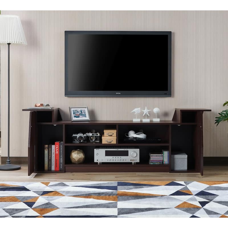 Tai Contemporary 71-inch 3-Open Shelf TV Console by Furniture of America