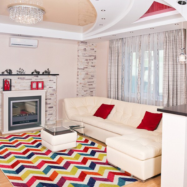The Curated Nomad Casebolt Mixed Chevron Area Rug - 7'6 x 10'