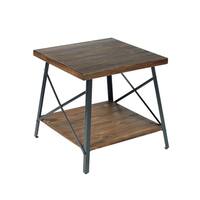 Carbon Loft Oliver Modern Rustic Natural Fir End Table