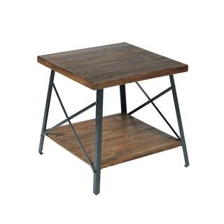 Carbon Loft Oliver Modern Rustic Natural Fir End Table