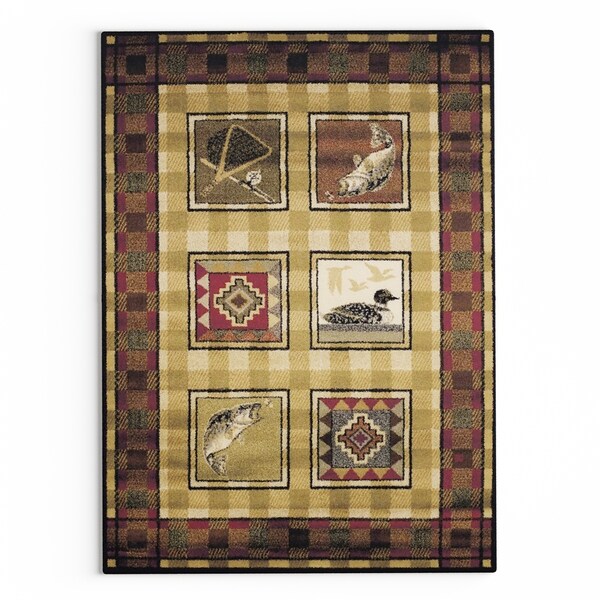 Copper Grove Carson Fish & Bird Accent Rug - 1'10 x 3'