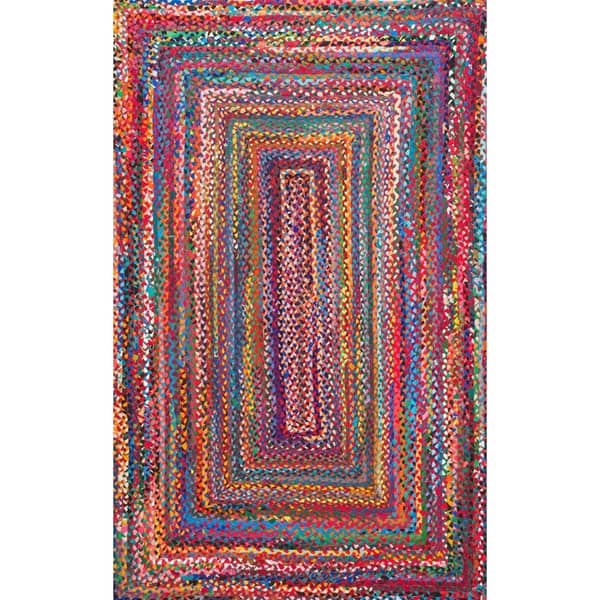 The Curated Nomad Grove Handmade Braided Cotton Area Rug On Handmade Braided Cotton Area Rug