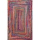 The Curated Nomad Grove Handmade Braided Cotton Area Rug - Thumbnail 1