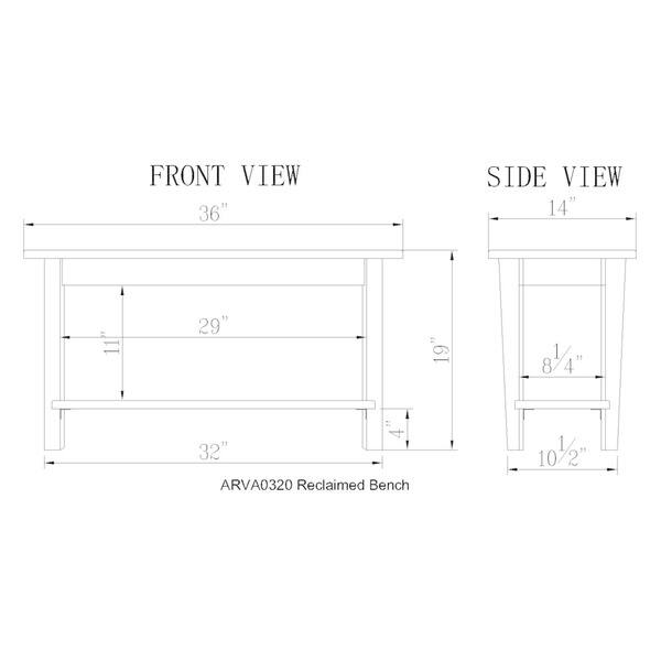 dimension image slide 0 of 2, The Gray Barn Rosings Storage Coat Hook with Bench Set