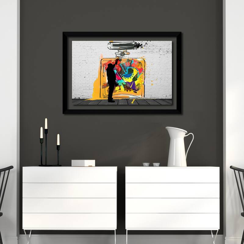 BY Jodi "On The Wall" Framed Acrylic Wall Art Decor