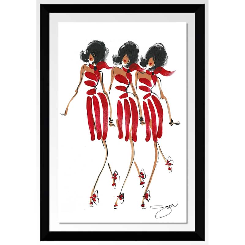 BY Jodi "Girl Group" Framed Acrylic Wall Art Decor