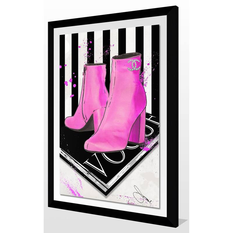 BY Jodi "These Boots By Coco" Framed Acrylic Wall Art Decor