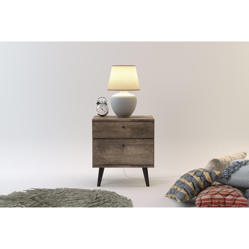 Carson Carrington Hitra Mid-century 2-drawer Nightstand