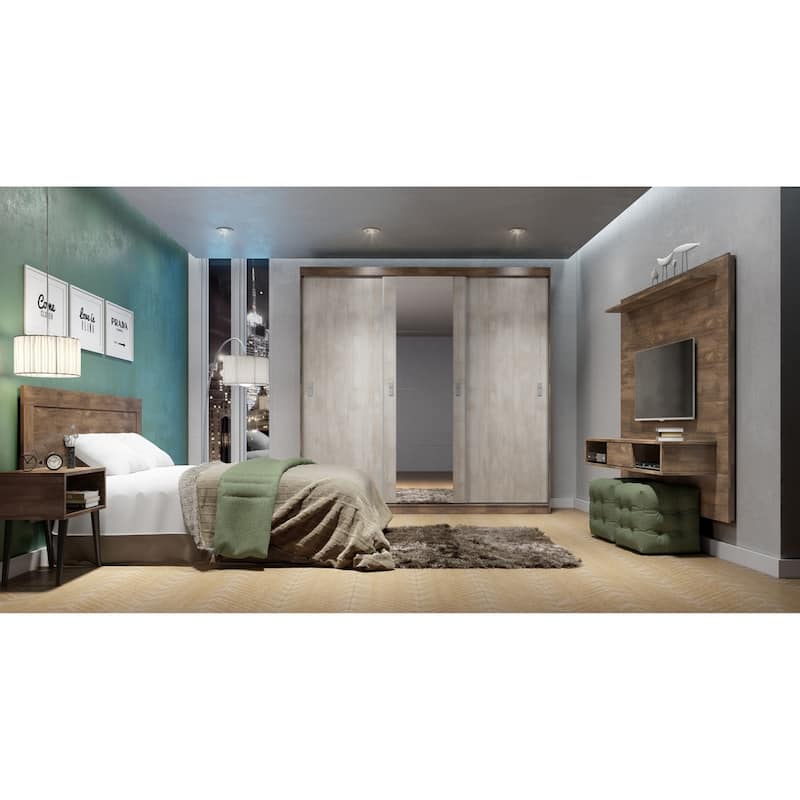 Mid-century Wall Mounted Headboard