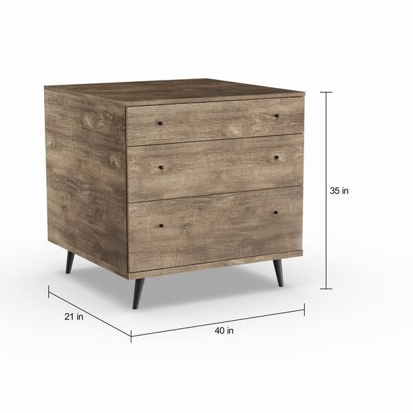 Shop Carson Carrington Hitra Mid Century 3 Drawer Dresser Free