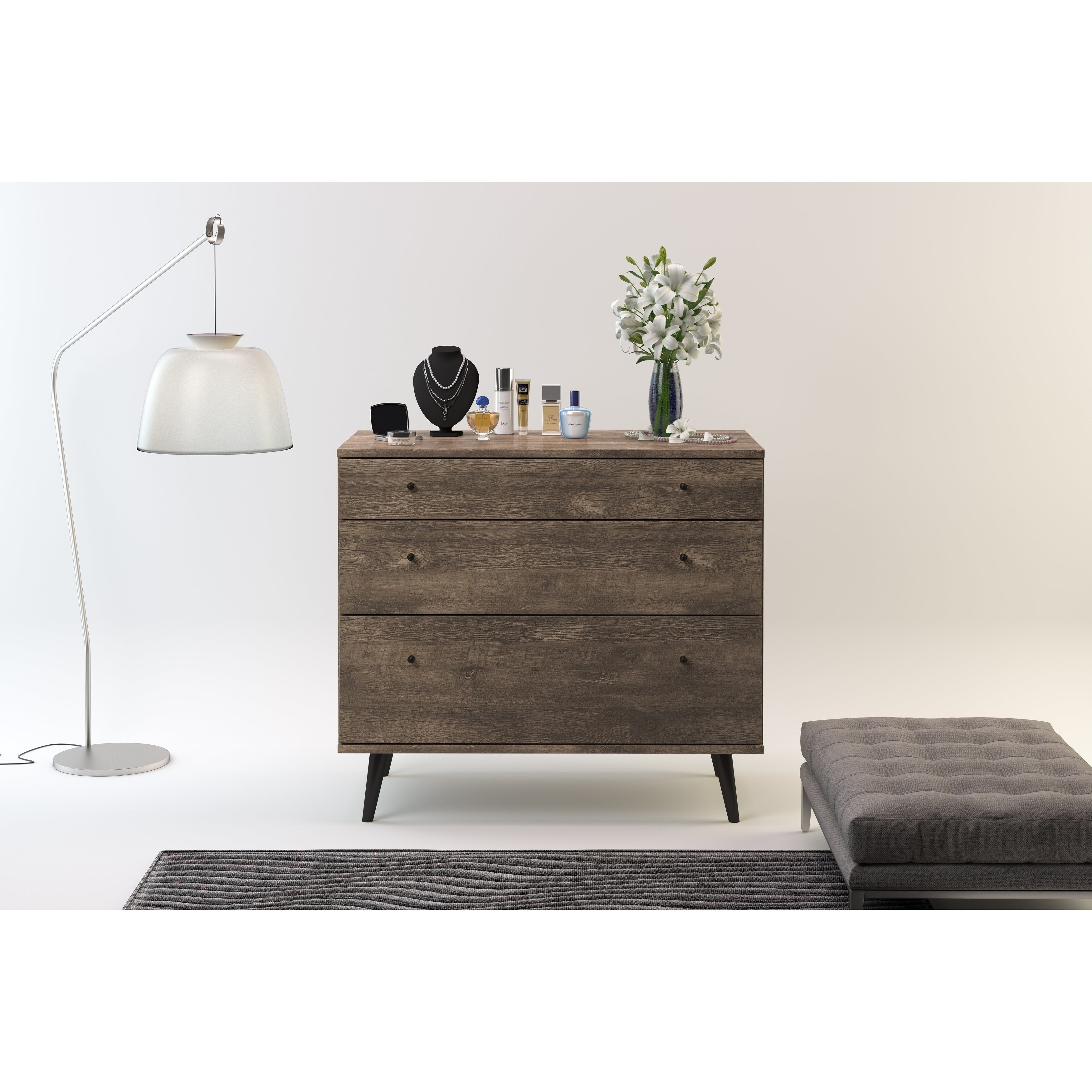 Shop Carson Carrington Hitra Mid Century 3 Drawer Dresser Free