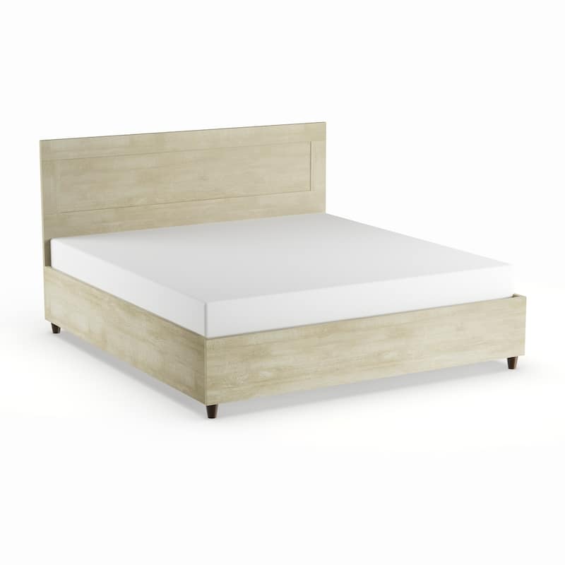 Mid-century Platform Bed with Headboard