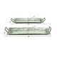 Rectangular Shaped Metal Galvanized Trays, Set of 2, Silver - Thumbnail 1