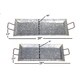 Rectangular Shaped Metal Galvanized Trays, Set of 2, Silver - Thumbnail 3
