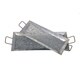 Rectangular Shaped Metal Galvanized Trays, Set of 2, Silver - Thumbnail 2