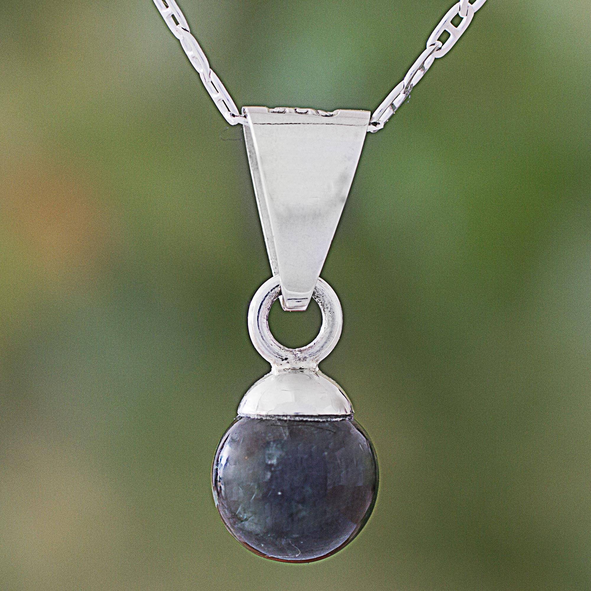 dark green jade pendant