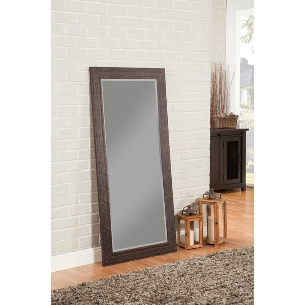 Sandberg Furniture Rustic Espresso Full Length Leaner Mirror Sandberg Furniture Rustic Espresso Full Length Leaner Mirror Dark Brown