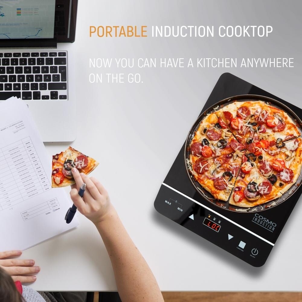 Shop Cosmo 11 5 In Portable Induction Cooktop In Black With 1