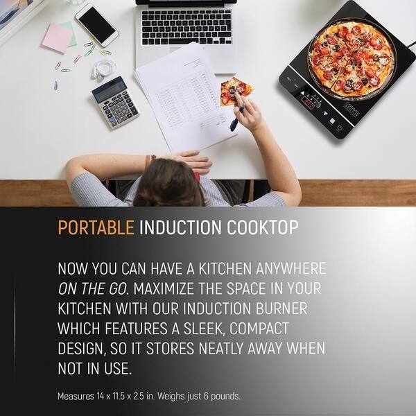 Shop Cosmo 11 5 In Portable Induction Cooktop In Black With 1