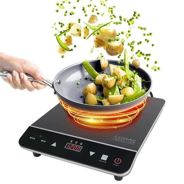 Shop Cosmo 11 5 In Portable Induction Cooktop In Black With 1