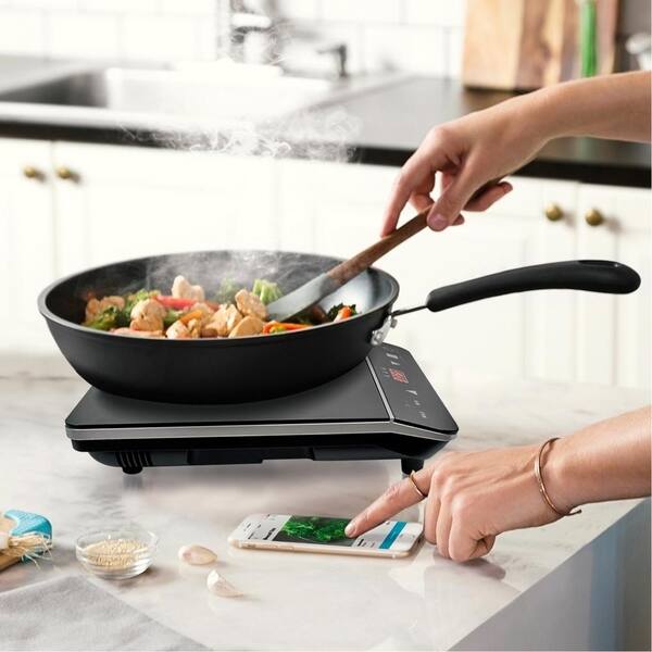 Shop Cosmo 11 5 In Portable Induction Cooktop In Black With 1