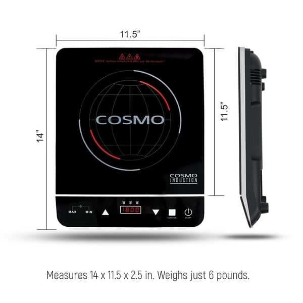 Shop Cosmo 11 5 In Portable Induction Cooktop In Black With 1