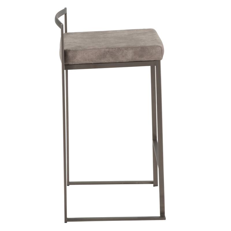 Carbon Loft Forrest Industrial Antique Stackable Counter Stool (Set of 2)