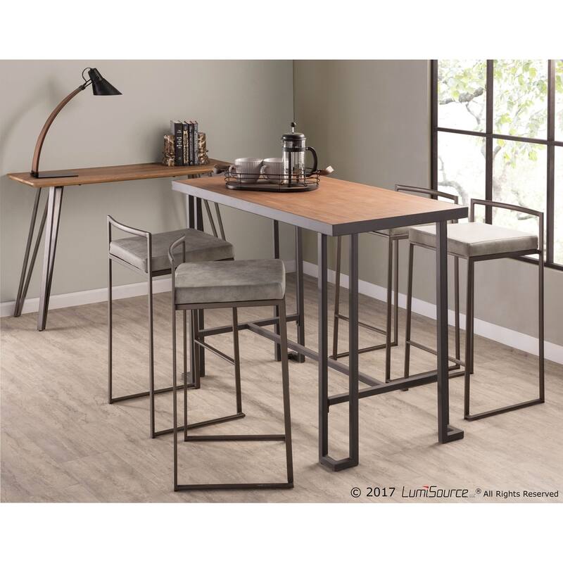 Carbon Loft Forrest Industrial Antique Stackable Counter Stool (Set of 2)