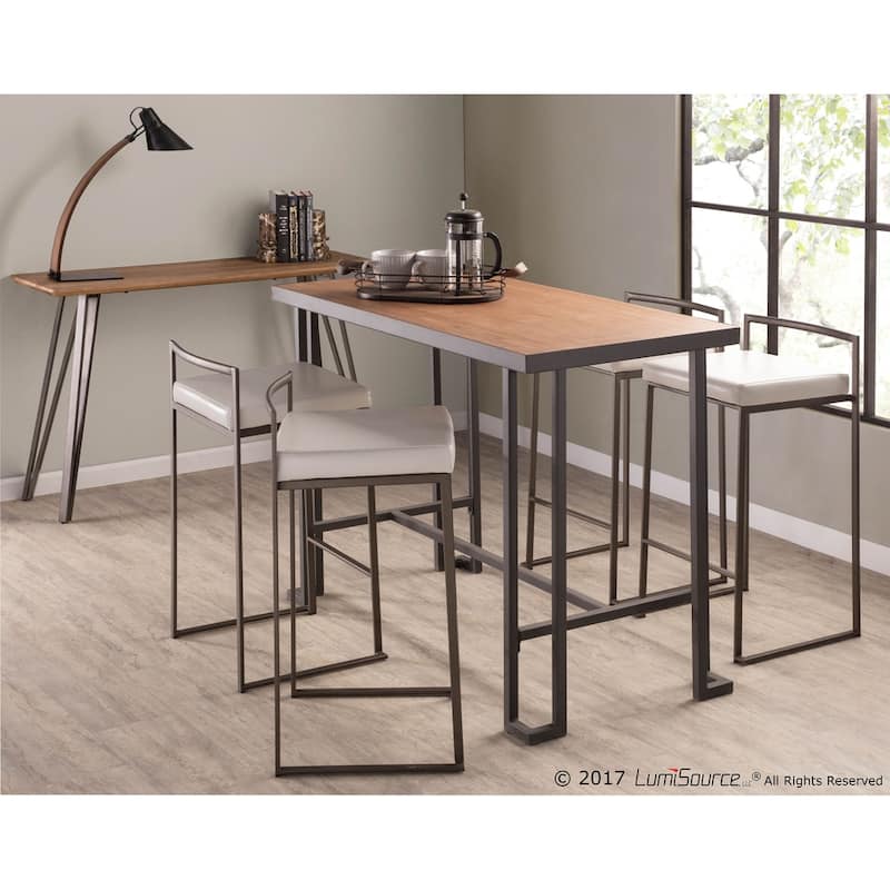 Carbon Loft Forrest Industrial Antique Stackable Counter Stool (Set of 2)