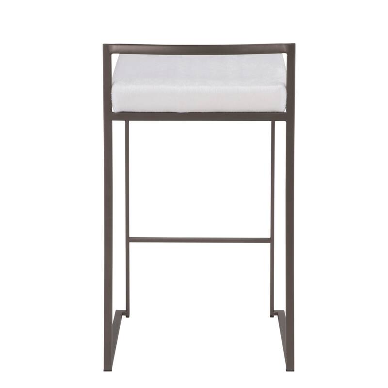 Carbon Loft Forrest Industrial Antique Stackable Counter Stool (Set of 2)