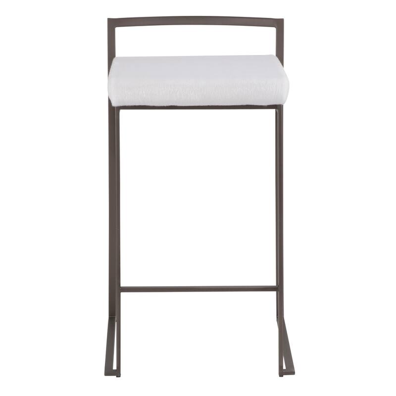 Carbon Loft Forrest Industrial Antique Stackable Counter Stool (Set of 2)