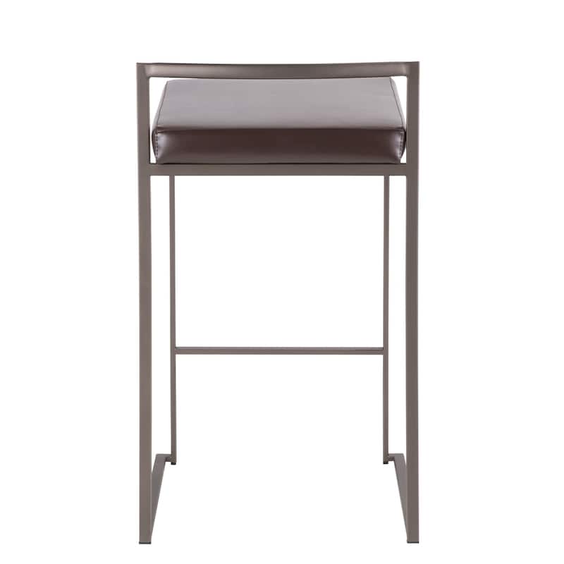 Carbon Loft Forrest Industrial Antique Stackable Counter Stool (Set of 2)