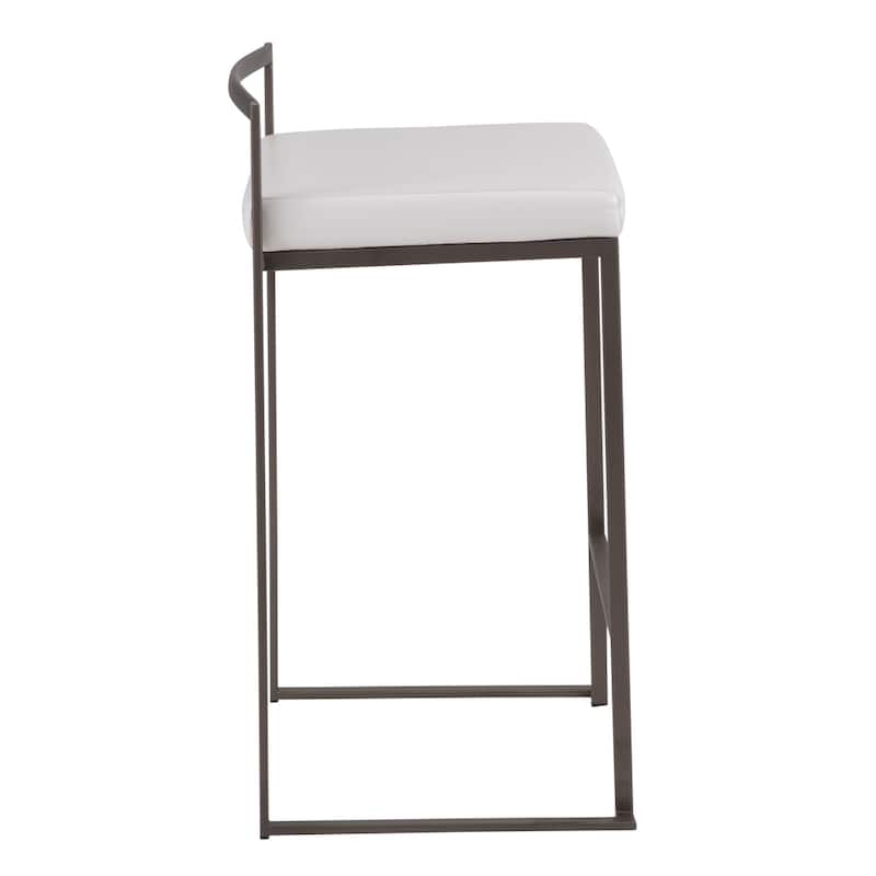 Carbon Loft Forrest Industrial Antique Stackable Counter Stool (Set of 2)