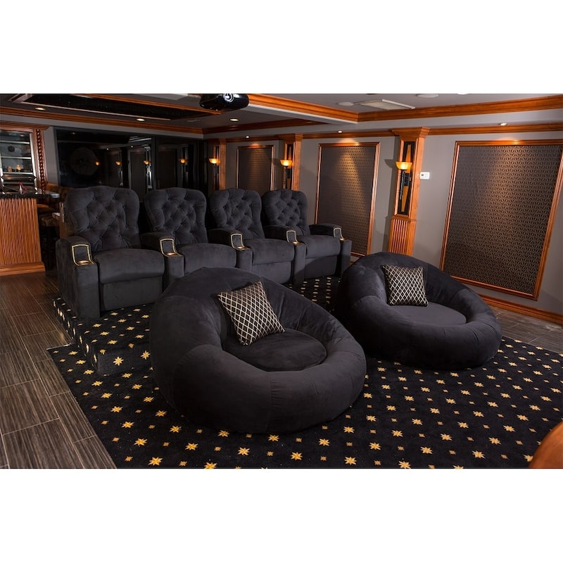 Seatcraft Bella Fabric Cuddle Seat Home Theater Foam Bean Bag Chair