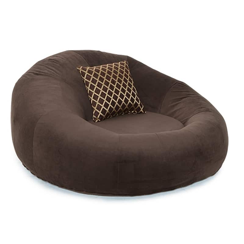 Seatcraft Bella Fabric Cuddle Seat Home Theater Foam Bean Bag Chair