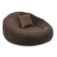 preview thumbnail 7 of 11, Seatcraft Bella Fabric Cuddle Seat Home Theater Foam Bean Bag Chair Brown