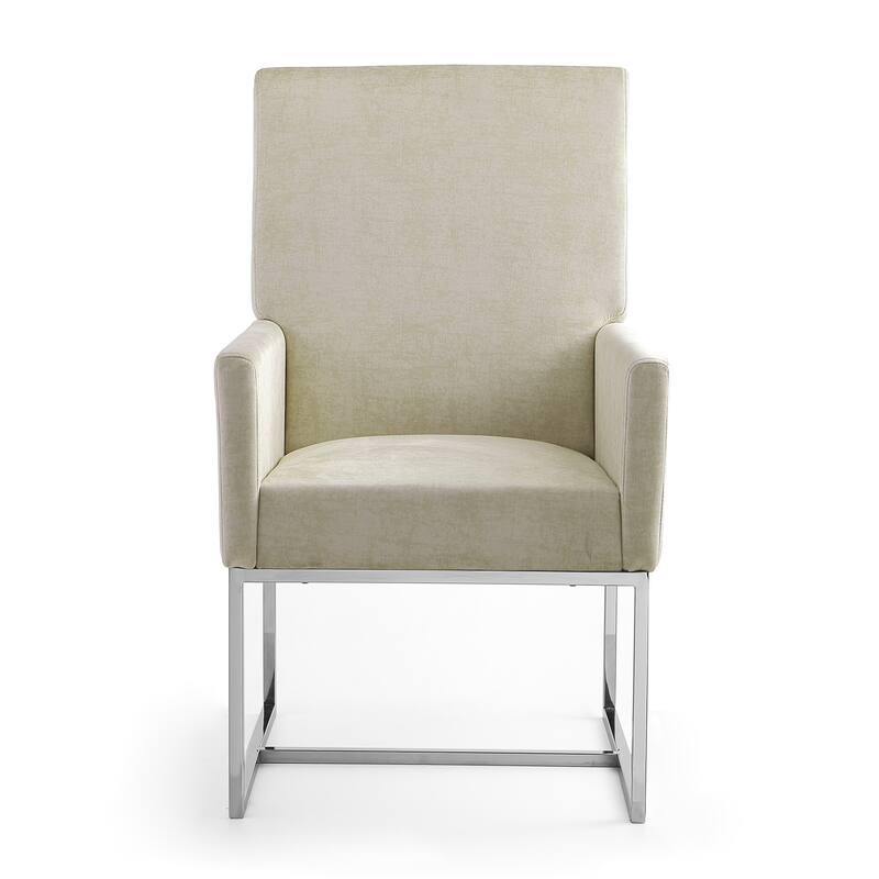 Element Dining Armchair - Champagne - Arm Chairs - Upholstered/Metal
