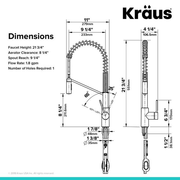 Shop Kraus Kpf 2631 Oletto 1 Handle 2 Function Sprayhead