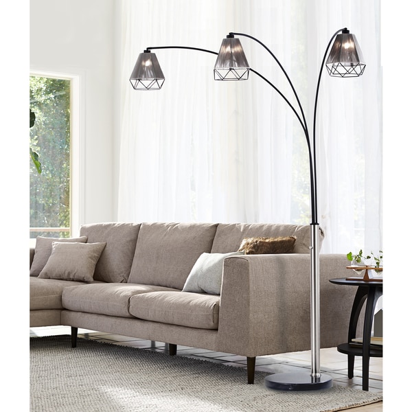 Polygon Three Light Arc Lamp