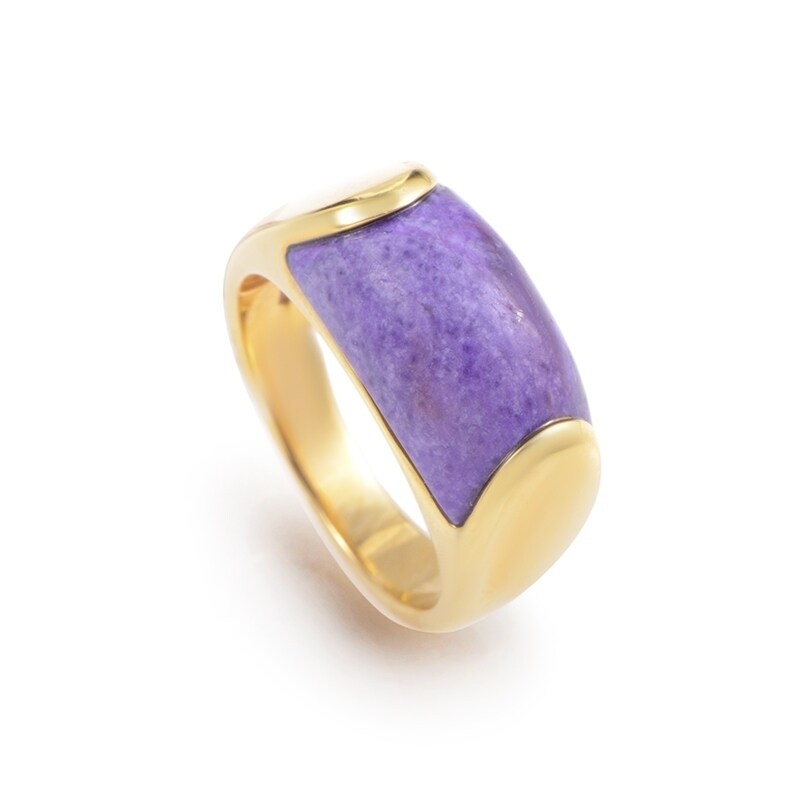 purple agate ring