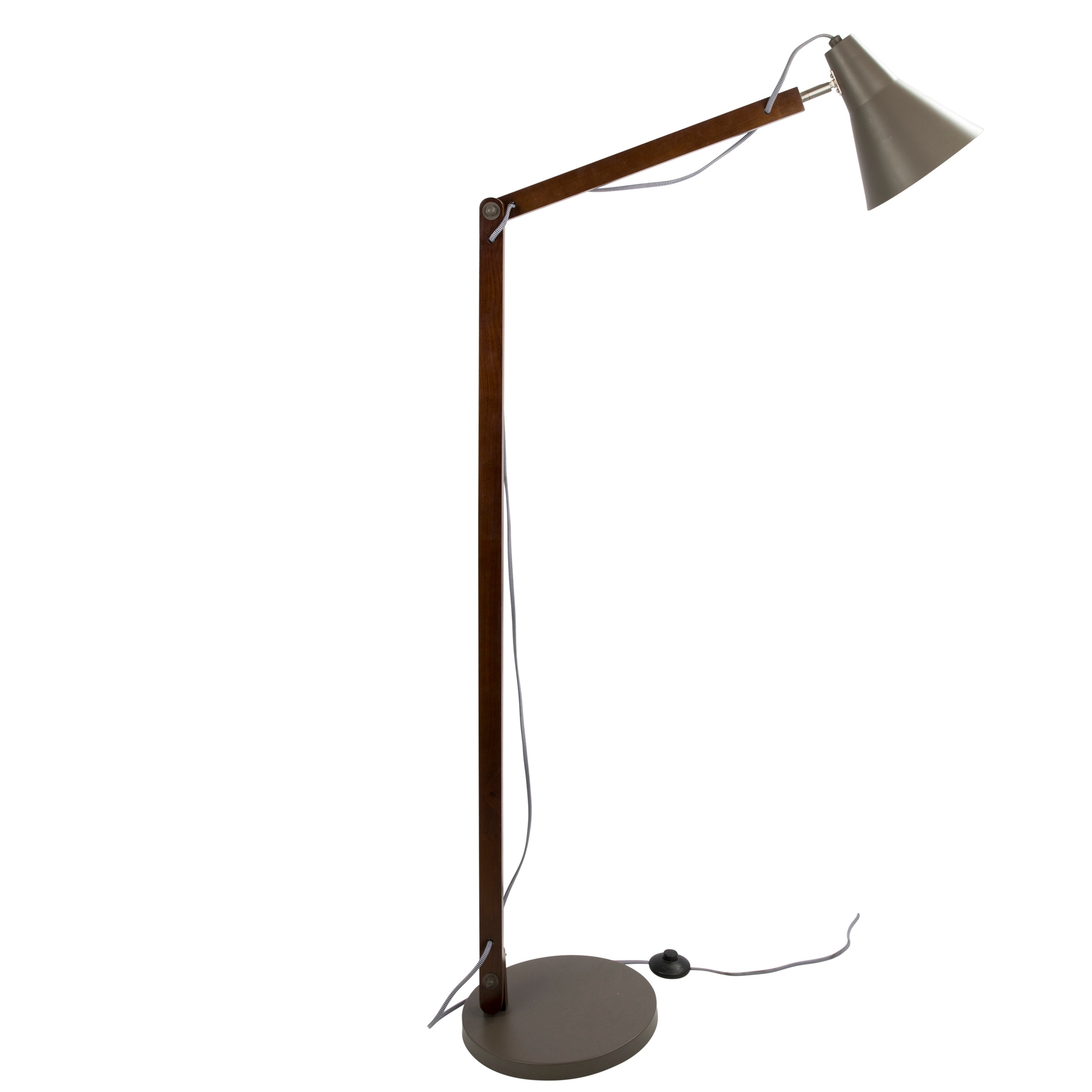 Oregon Adjule Wood Metal Floor Lamp Wood Metal Floor Lamp