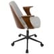 preview thumbnail 10 of 11, Verdana Mid-Century Modern Upholstered Office Chair with Wood Accents